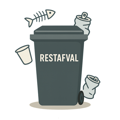 Illustratie bij restafval